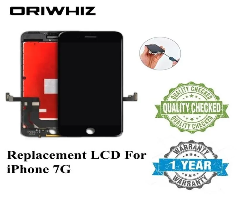 Najwyższa jakość klasy OriWhiz dla iPhone'a 7 7G LCD Touch Screen Digitizer Zespół Czarno -biały kolor Perfect Packing Fast 7211988