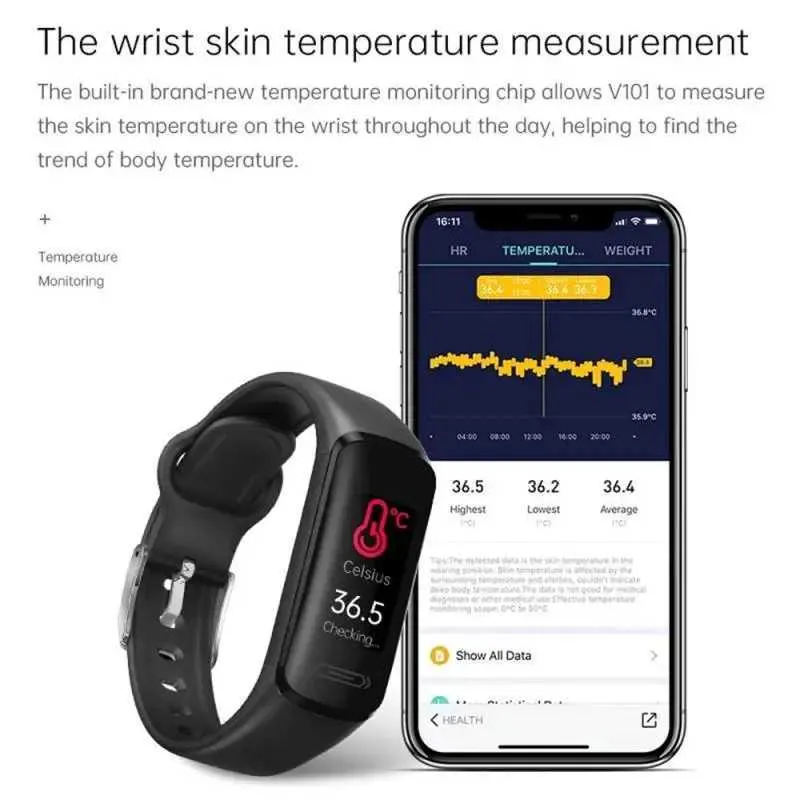 Smartwatch Con Temperatura Corporea E Pressione Sanguigna