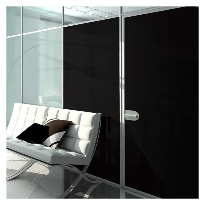 Fensteraufkleber Hohofilm Black Film Privacy Protection Glass Sticker für Home Office Tint 0%VLT Pet Adhäsive