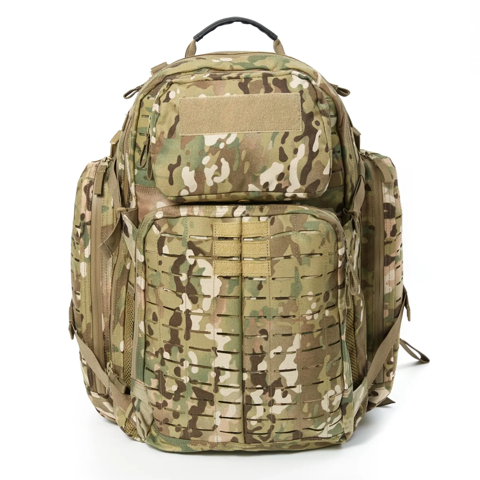 バックパックAkmax Military Medium Rucksack Molle Army Tactical Assault Backpack、キャンプ、ハイキング、バグアウト、マルチカム迷彩のための3日間のパック