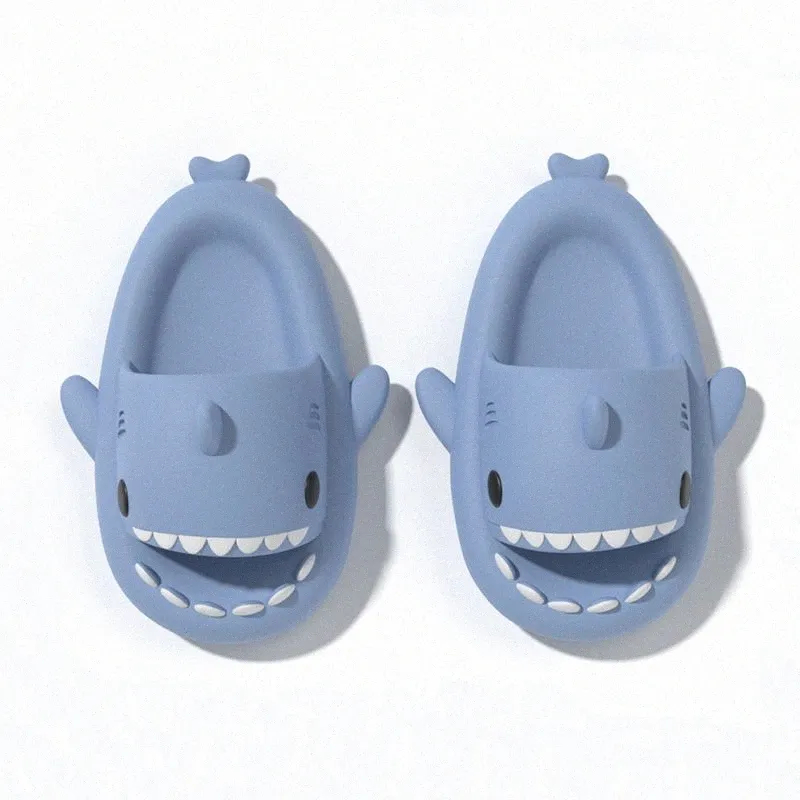 Shark Summer Slippers Sliders Men Dames Kids Glides Pink Blue Gray Therap Sandalen Zachte dikke kussen Slipperipsh#