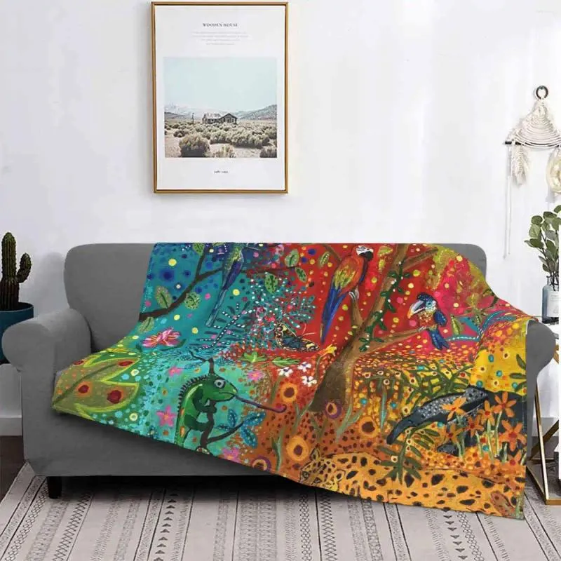 Blankets A Walk In The Rainforest Creative Design Comfortable Warm Flannel Blanket Worldofemmy Magalimodoux Rainforestanimals