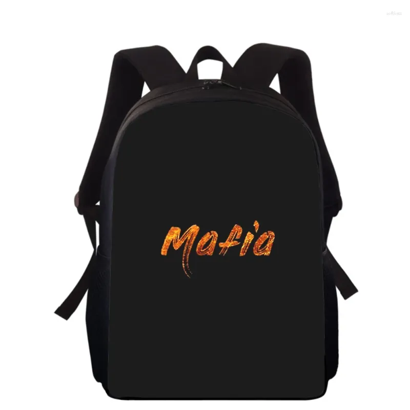 Skolväskor den ryska mafia 16 "3D -tryck barn ryggsäck primär för pojkar flickor back pack elever bok