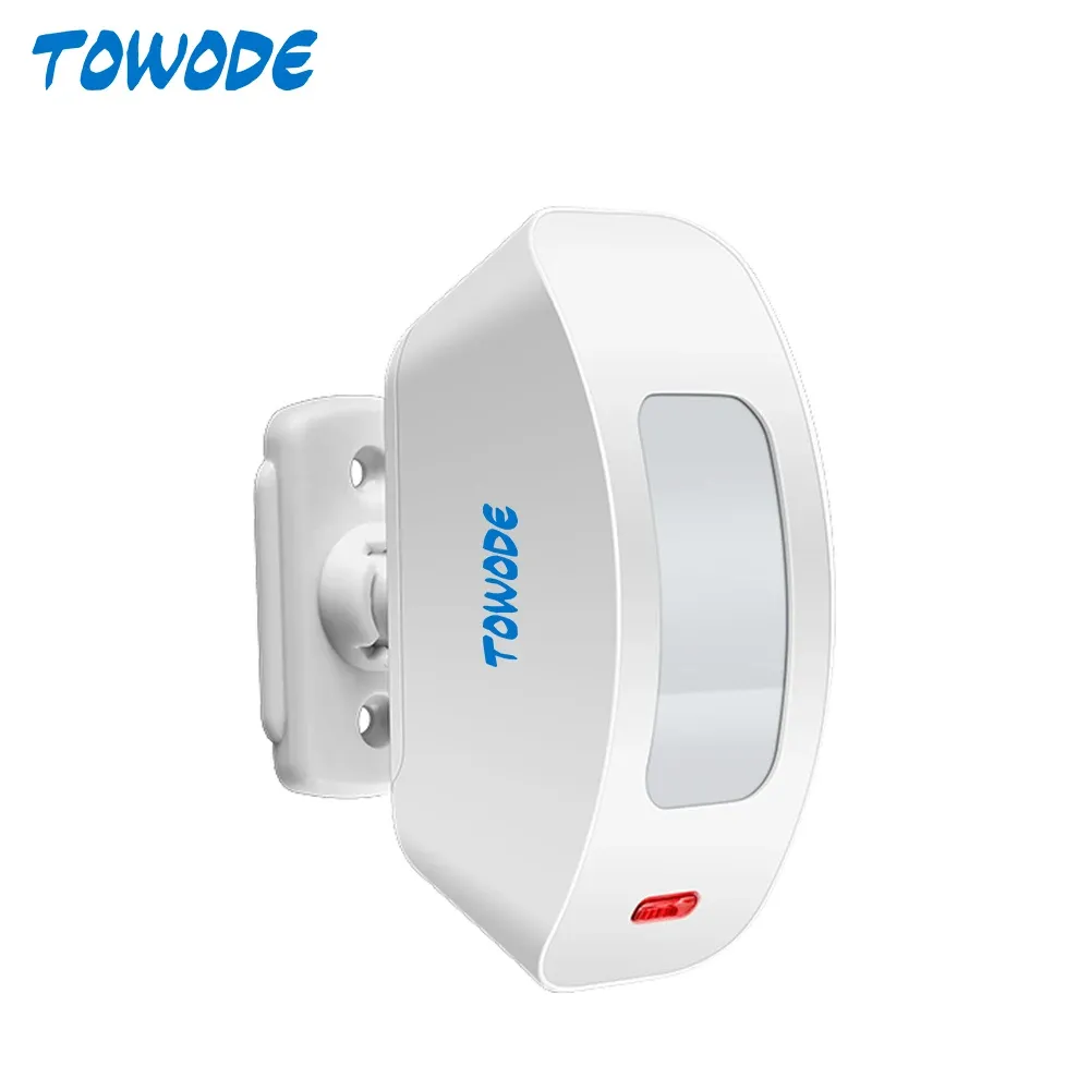 System Towode Wireless PIR Motion Detector 433MHz Home Security Window Curtain Alarm Sensor Arbetet med W18 W20 G18 K52 G60 Larmsystem