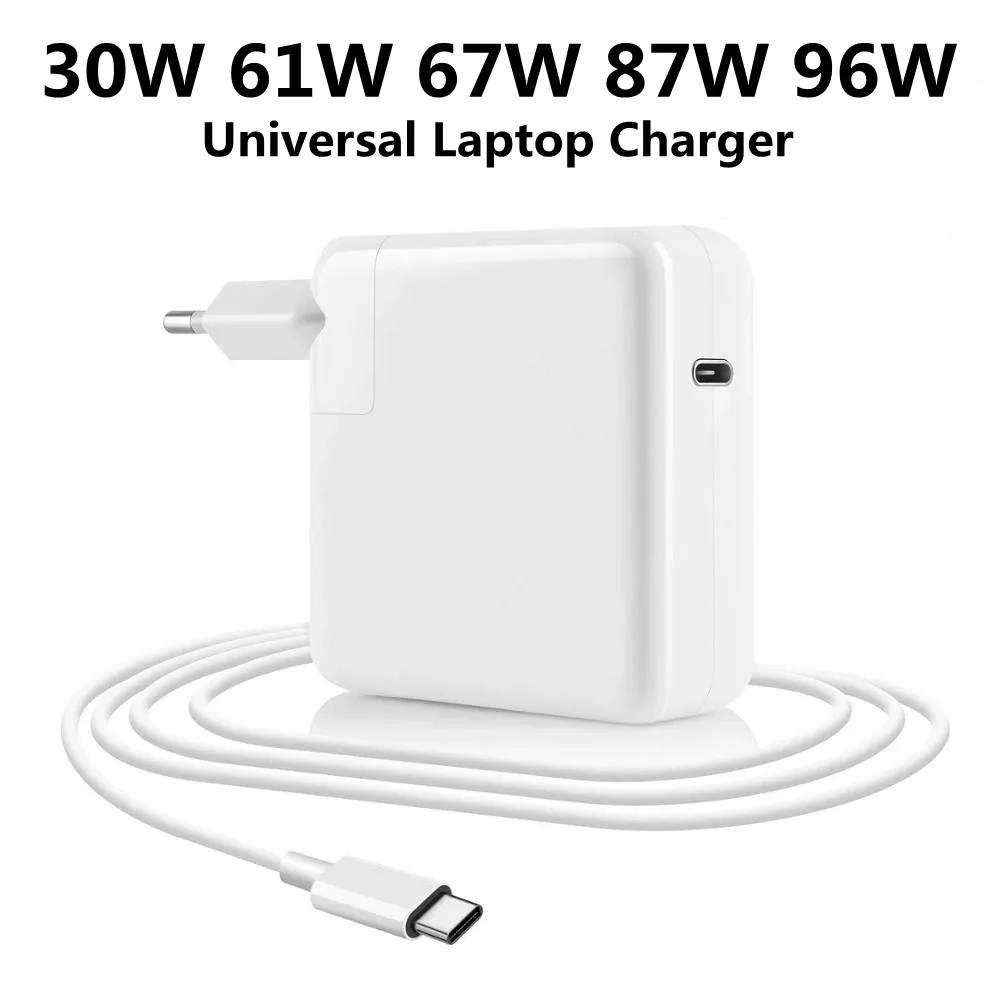 Chargers 30w 35w 61w 67w 87w 96w 140w Usbc Power Adapter Laptop Notebook Fast Charger for Book Air Pro M1 M2 Iphone 13 14 Dell Asus