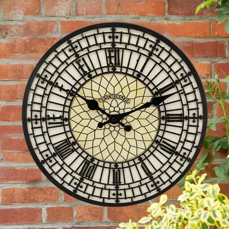 Horloges murales 3d horloge romaine résine nombrelle rond étanche pour le salon de la piscine de salon accessoires décoratifs