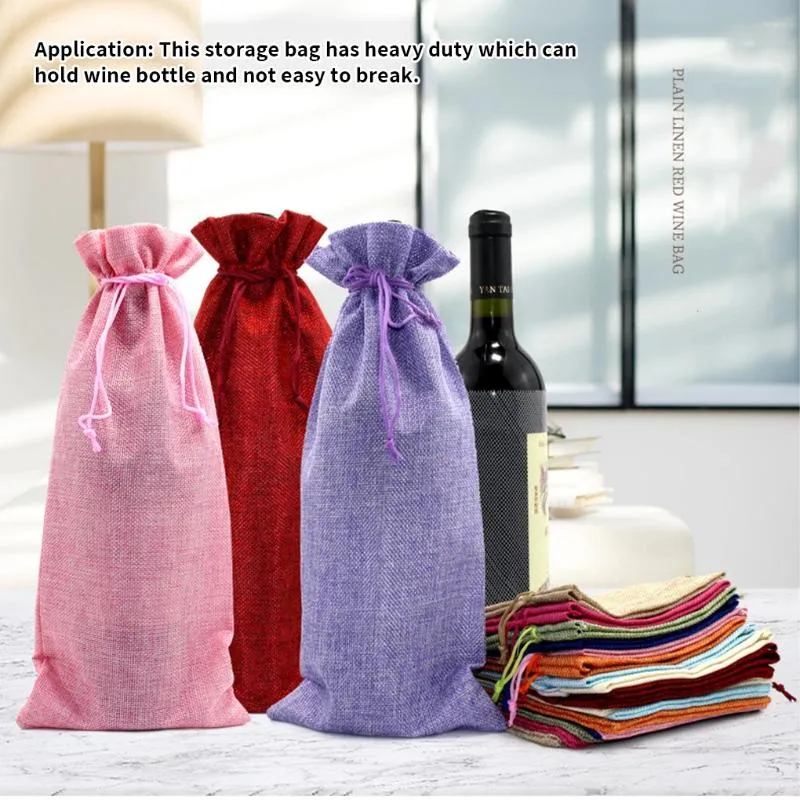 Present wrap vin förvaring väska dricka party champagne arrangör påse semester för