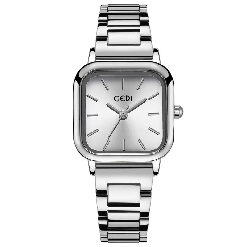 Quartz en acier inoxydable montre des montres-bracelettes de haute qualité Watchs Watchs Casual Square Roman Scale Horloges de bracelet Corloges de créateurs pour femmes