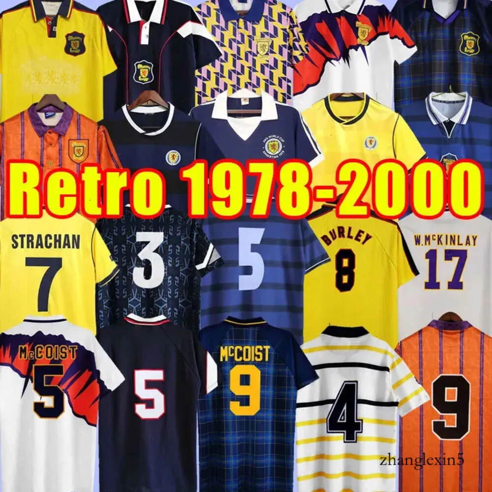 Jerseys de futebol da Escócia Kits Blue Kits Classic Vintage Scotland Retro Football Cirta Tops Hendry Lambert Equipment Home 88 89 91 93 94 96 98 00 1978 19 583