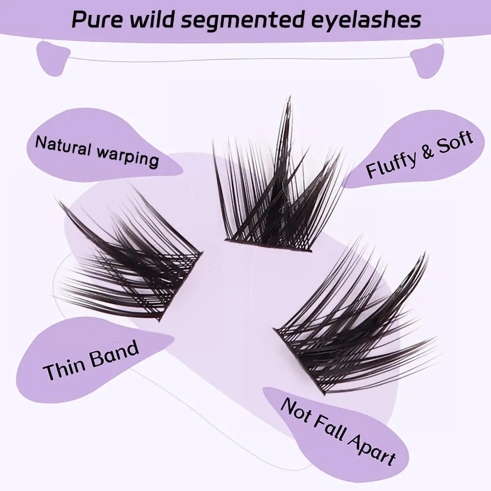 Fluffy Single Cluster False Lashes Volume Fans Individual Eyelash Segmented Natural Fake Lashes For Eyelash Extension Cilios