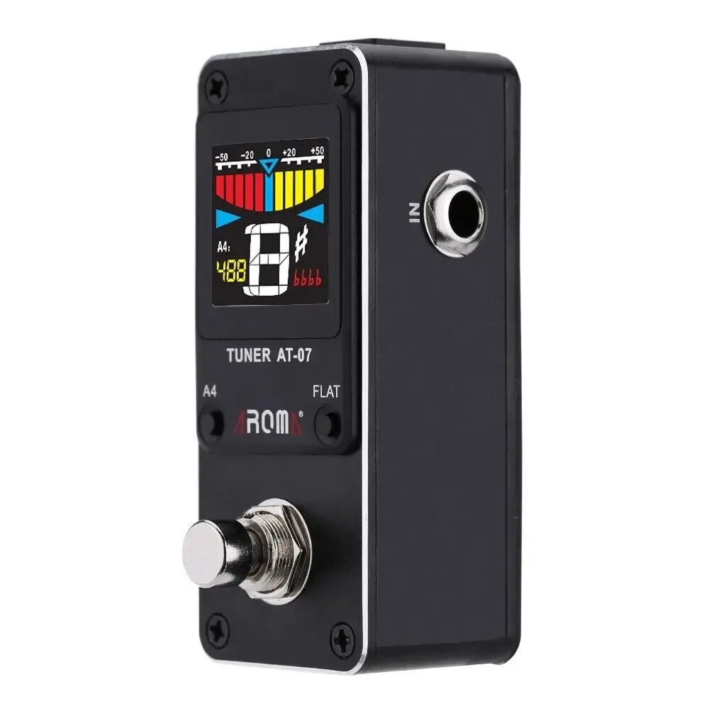 Tillbehör Aroma 3 I 1 AMT600 Guitar Tuner Pitch Effect Pedal Metronom/Tuner/Tone Generator Chromatic Metal Shell Color Display
