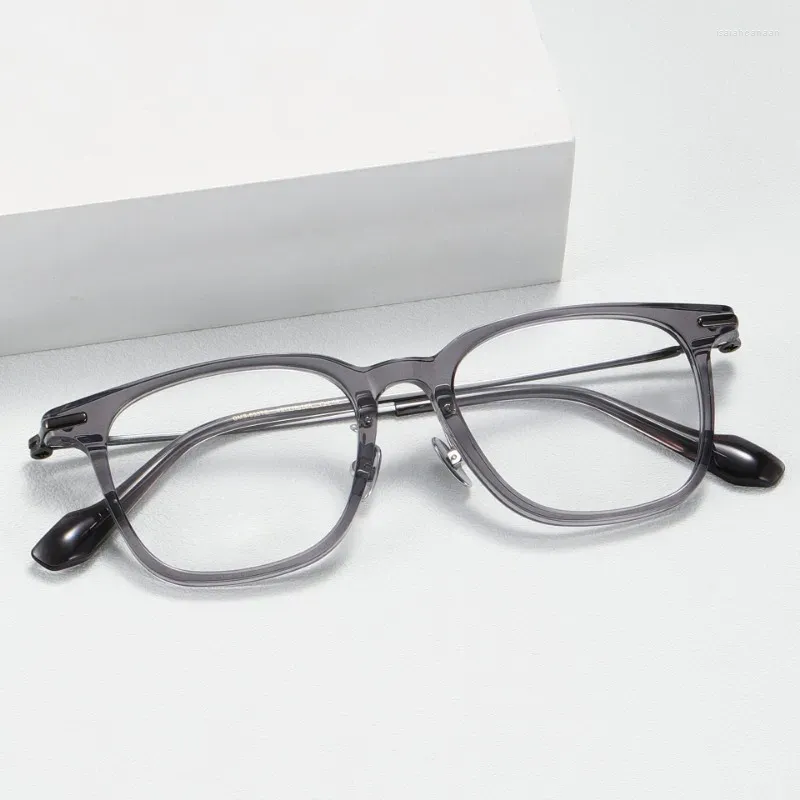 Lunettes de soleil Frames Eyeglasse acétate Frame carrée Men Masunaga Style japonais Ultraliers Ultraliers Classical Vintage Designer Eyeware