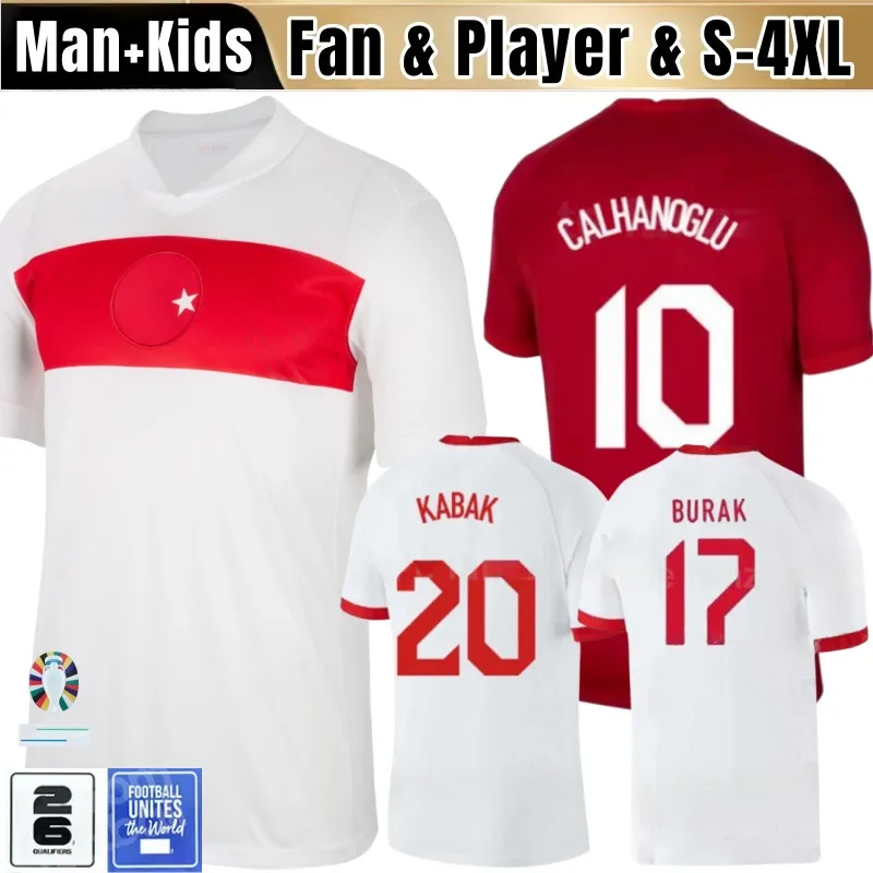 Turkiye Soccer Jersey 2024 Euro Cup Turkey National Team Home Away Demiral Kokcu Yildiz Enes Calhanoglu Football Shirts Kid Kit