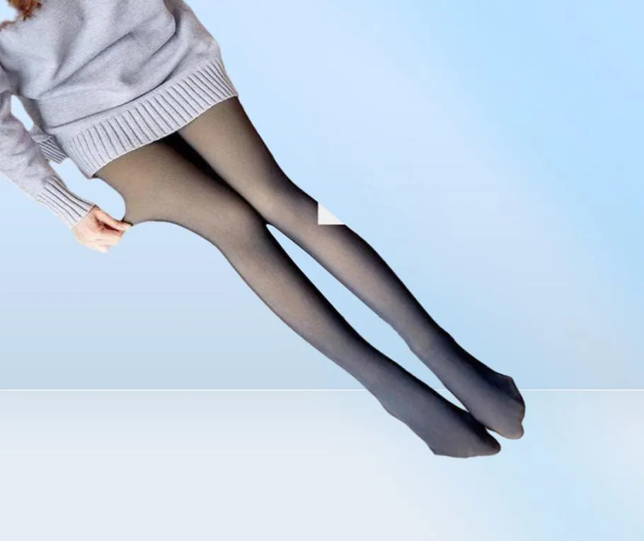 Chaussettes de sport en hiver des collants chauds femmes super élastiques slim pour la mode décontractée plus les collants épais en velours 20215333861