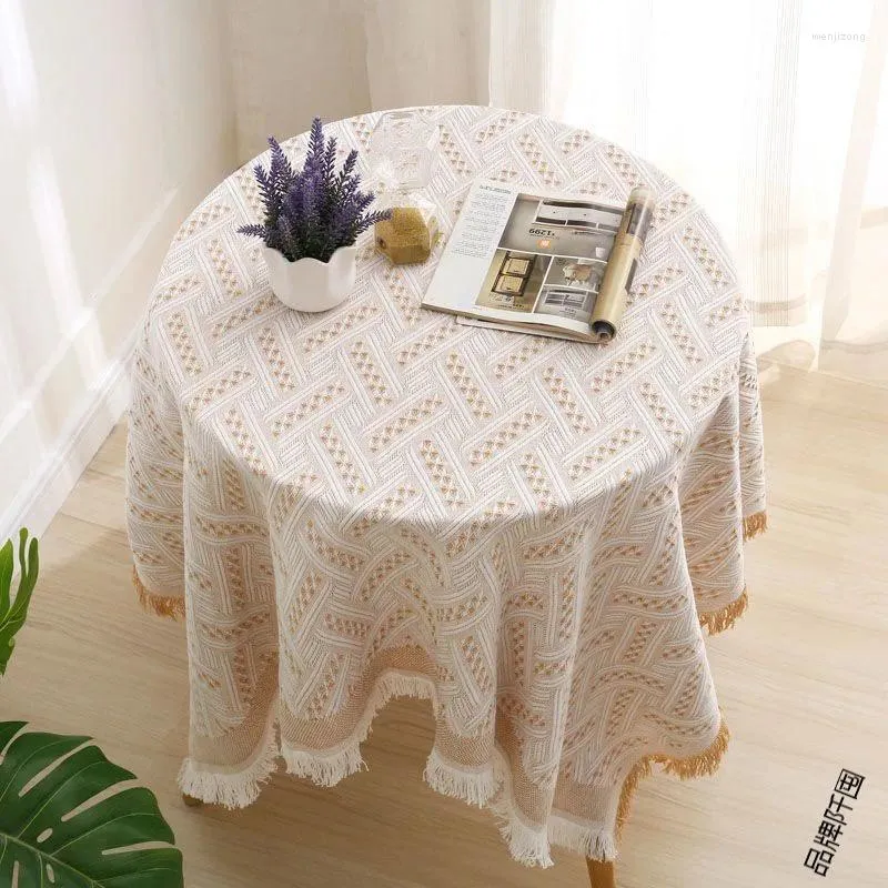 Table Cloth Light Excessive Thickening Desk Knitting Round Cloth_AN3449