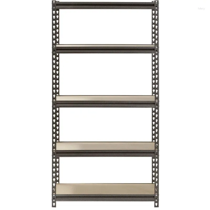 Rack do músculo de armazenamento de cozinha 30 "W x 12" D 60 "Helas de aço de 5 prateleiras prateleiras independentes de 500 libras. Capacidade por prateleira; prata