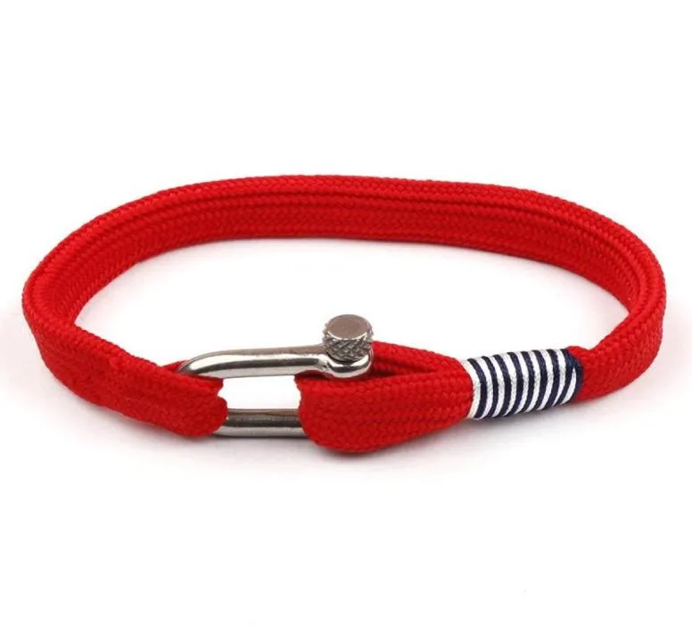 Lucky Red Rope armband Homme Boy roestvrijstalen braslet Minimalistische overleving Brazalete voor hombre handaccessoires schenk hem charm6402788