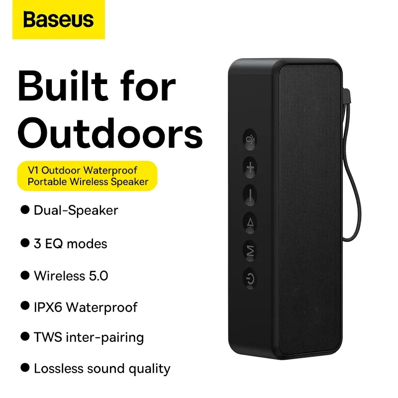 Shavers Baseus V1 Bluetooth Endeurs Audifonos Music Box Subwoofer Shower Portable Imperproof Conference Home Decor Radios