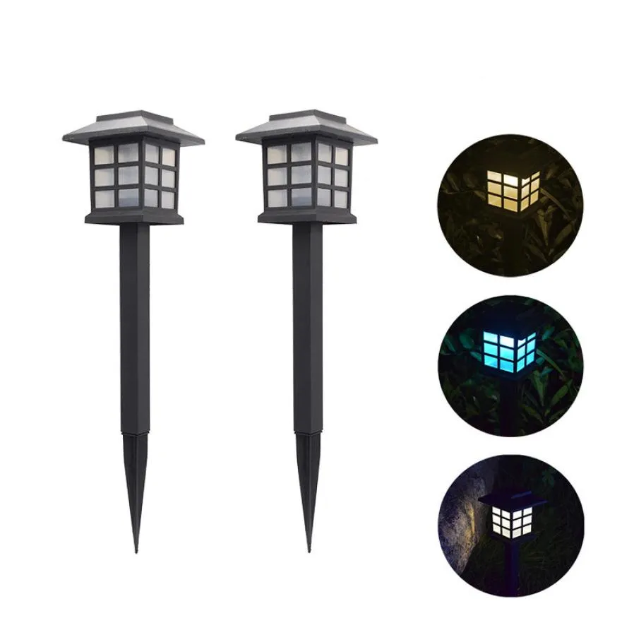 LED Solar Small Palace Lamp Outdoor Waterproof Landscape Tartan Lawn Light Portable Decorative Lighting Lämplig för Courtyard Gar3035056