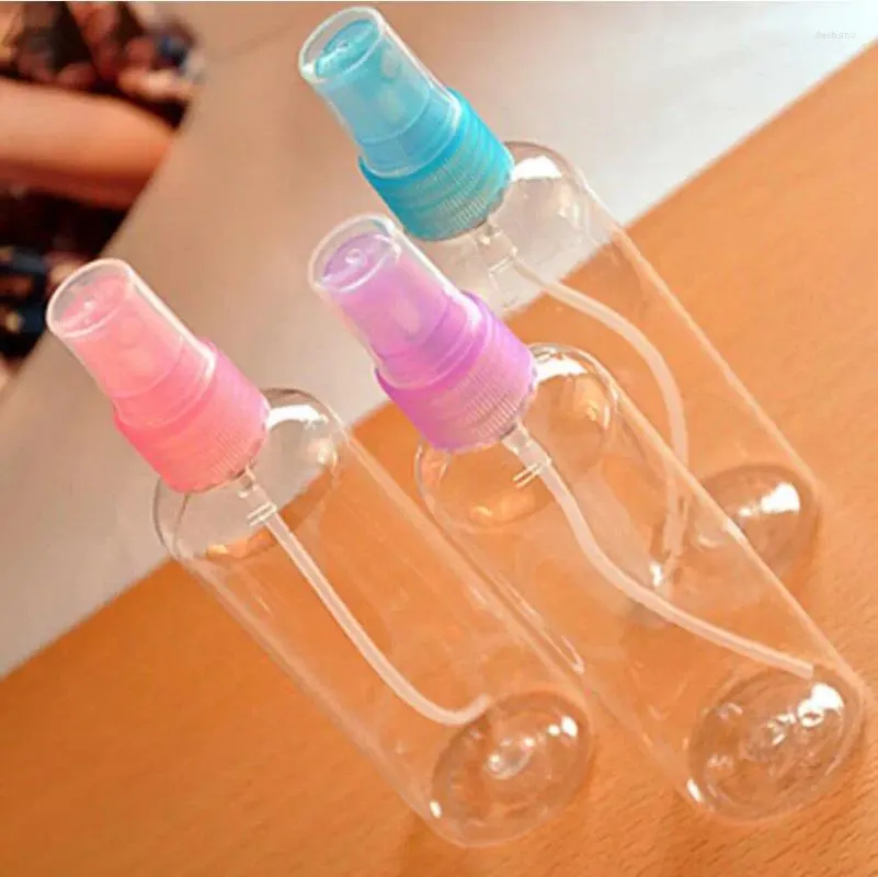Garrafas de armazenamento 100 ml atomizando garrafas de spray reabastecível de rega pequena pode sub-atleta de plástico Cosmética 100pcs