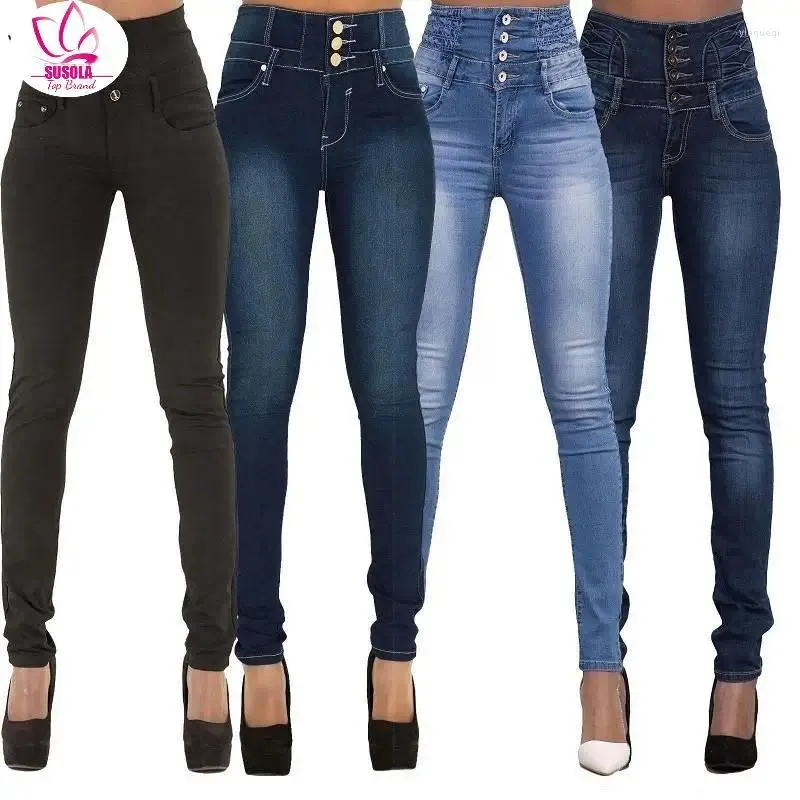 Jeans pour femmes Susola marque de haute qualité en gros femme pantalon de crayon denim de taille