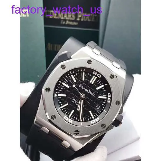 Orologio da polso AP iconico Royal Oak Offshore Serie Offshore automatico Meccanico Meccanico Belta in gomma in acciaio impermeabile Orologio da uomo 15710ST.OO.A002CA.01 Disc nero