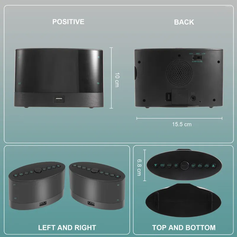 시계 액세서리 무선 침대 침대 셰이커 진동 듀얼이있는 강력한 알람 시계 청각 장애인 및 청각 장애물