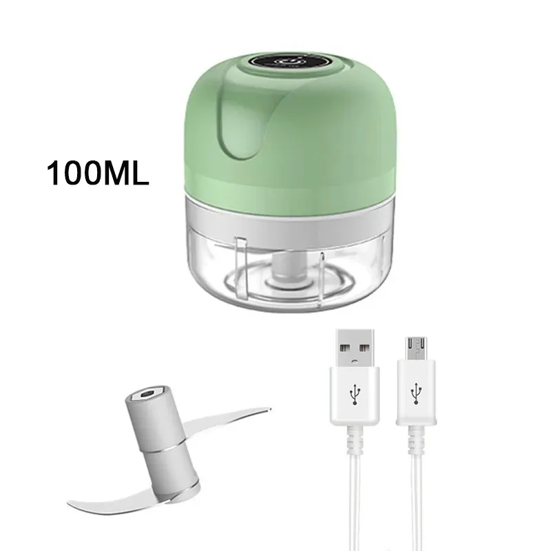 Mini Electric Garlic Chopper USB Meat Grinder Garlic Masher Machine Sturdy Durable Crushed Ginger Vegetable Crusher Kitchen Tool