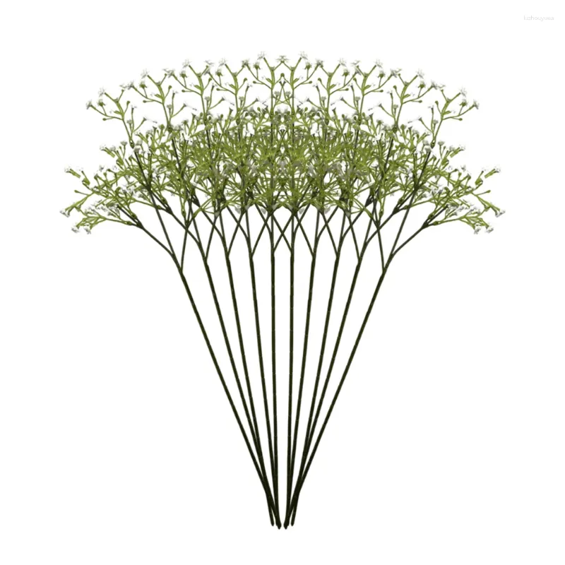 Fleurs décoratives 10 pièces durabilité durable artificielle pour décoration domestique large gamme d'utilisations bouquet