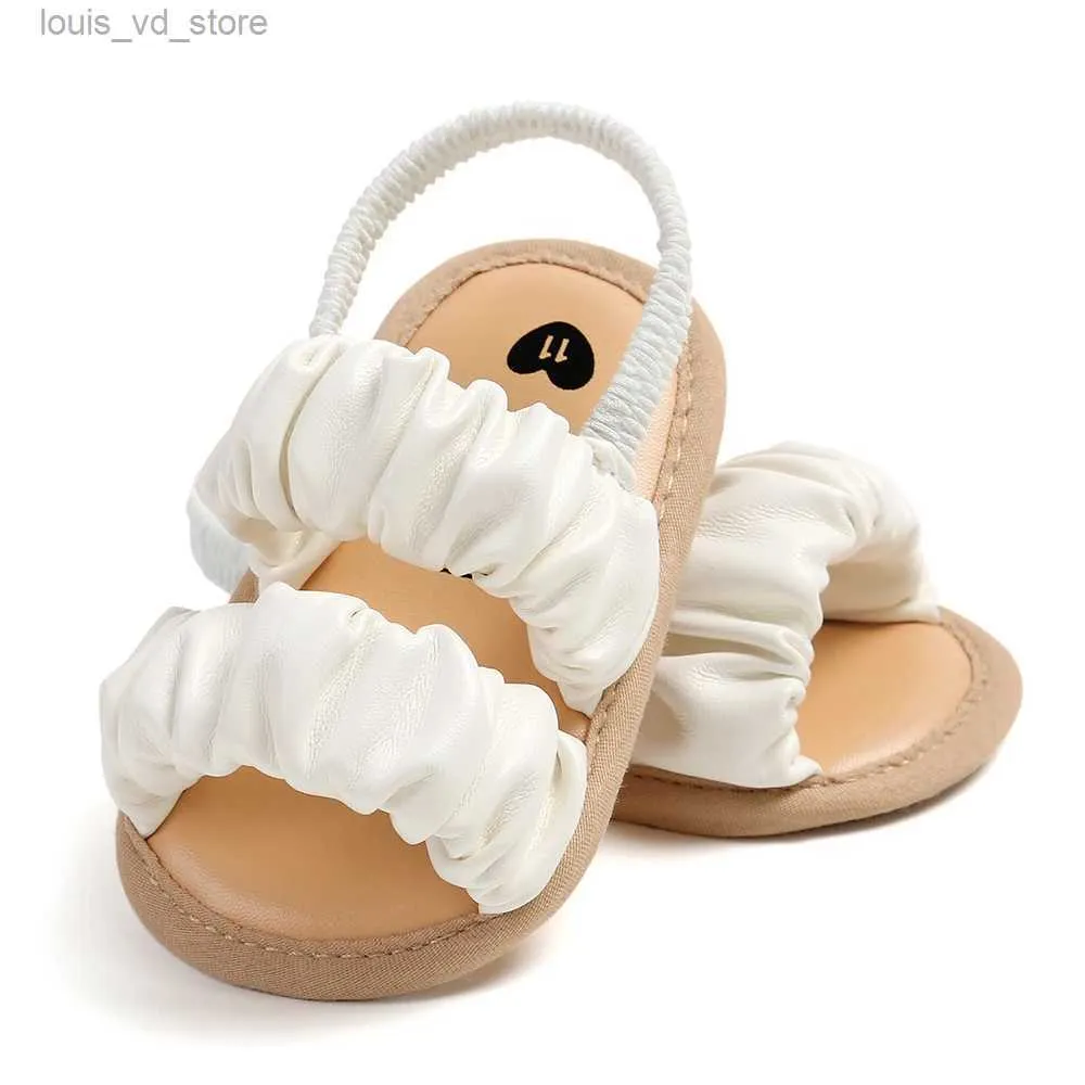 Sandalias Sandalias en forma de nube con soltura suave adecuadas para recién nacidos y niñas - cómodo diseño de zapatos para caminar con los pies abiertos, muy T240415