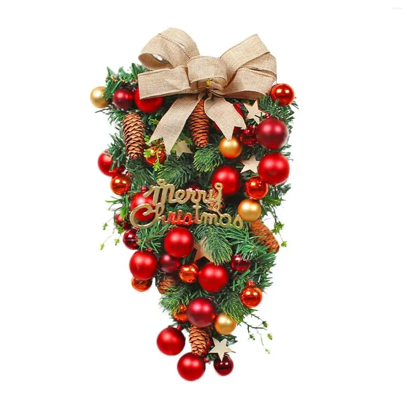 Fiori decorativi Decorazioni natalizie Halloween Witch Ghive Deals Branches Berries Red Pinecones Door per Front Outside Fall