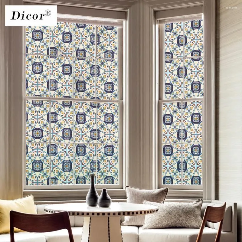 Window Stickers Dicor 2024 Cover Film Home Decorative No-Glue 3D Static Glass 200cm/Piece BLT2236