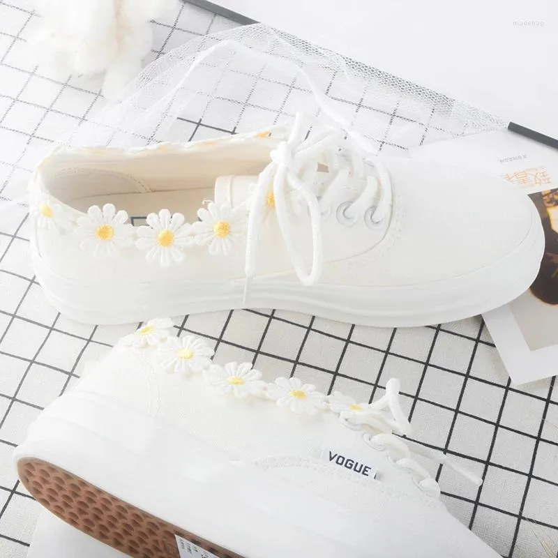 Casual skor handgjorda konstduk för kvinnors ursprungliga tjocka våren ummer lär sig han edition vita sko botten sandaler