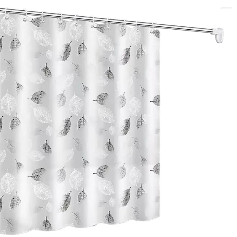 Tende per doccia tende traslucide con ganci ganci metallici in metallo arrugginito motivi per foglie ombre impermeabili per bagno