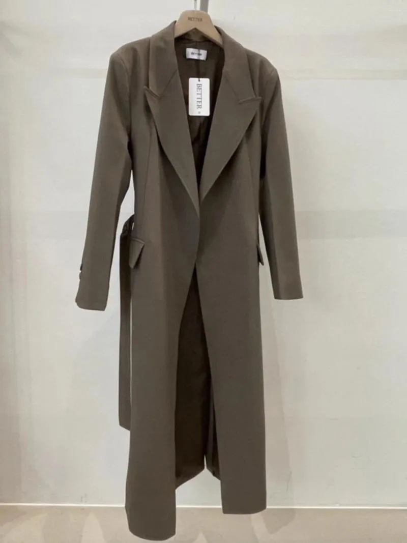 Vestes pour femmes Superaen Suit Coat Spring Automne 2024 Korean Style Loose Fashion Long Trench