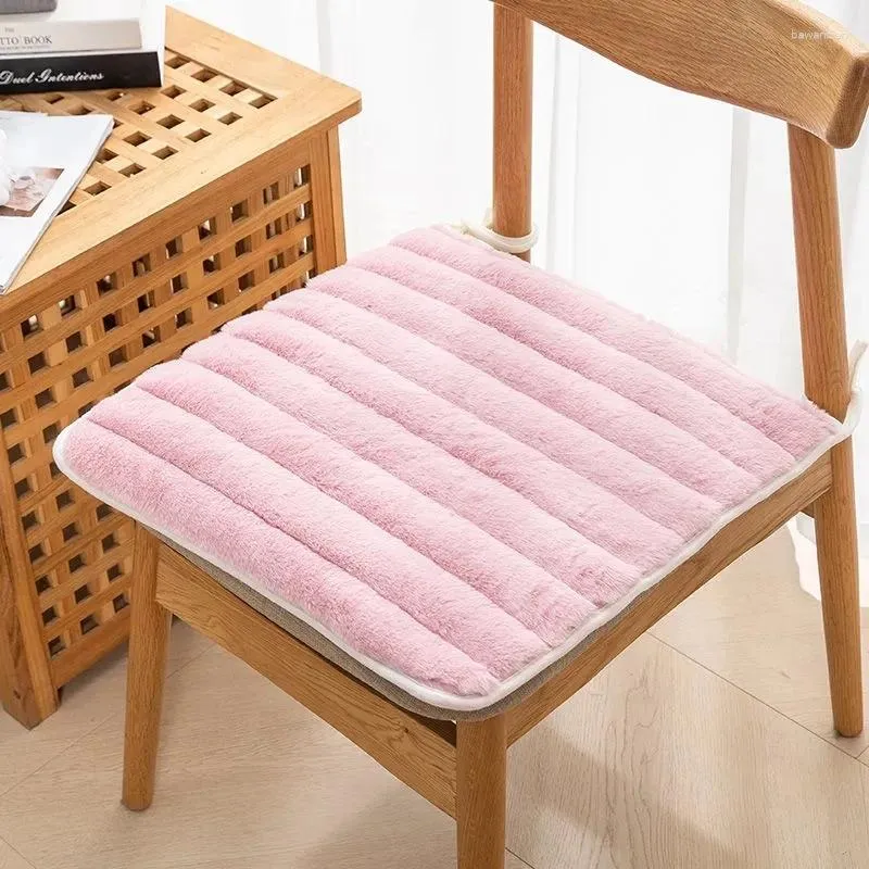 Pillow Nordic Style Plush Seat Thickened Office Sedentary Chair Dining Room Mat Non-slip Classroom Stool Pad