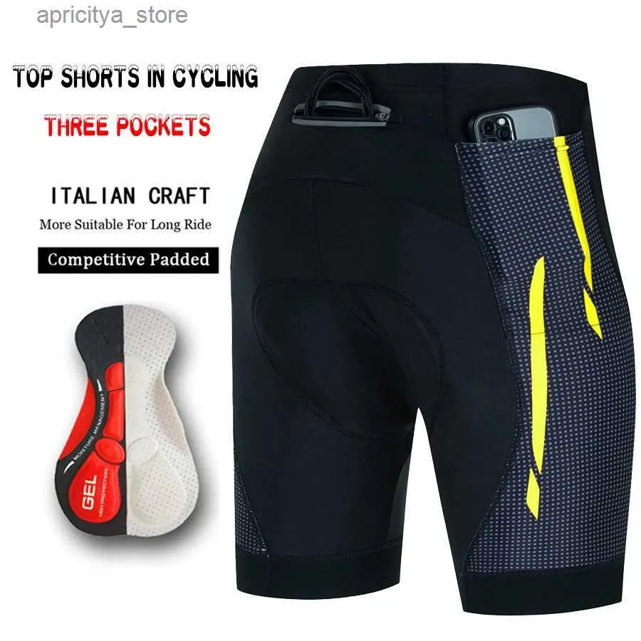 SET CICLING MAGLIA SET SHORT SHORT 3 tasche da uomo Ciclaggio MENS MTB Shorts Bibiere Culgotte Gel Pantaloni estivi Bike Lycra Maillot Attrezzatura Attrezzatura L48