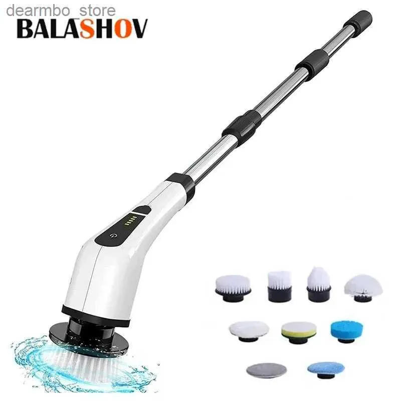 Cleaning Brushes Multifunctional Electric Cleanin Brush 9-in-1 Bathroom Window Kitchen Toilet Automotive Household Rotatin Cleanin Machine L49