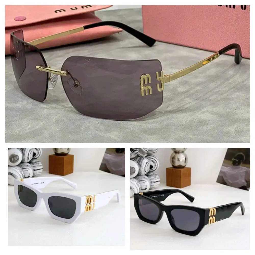 Lunettes de soleil designer Femmes Luxury de luxe surdimensionné Lunettes de soleil Ladie Designers Miui Lunette de Soleil Mui Sun Glasse en option Sonnenbrillen Gafas de Sol avec Box Hicj