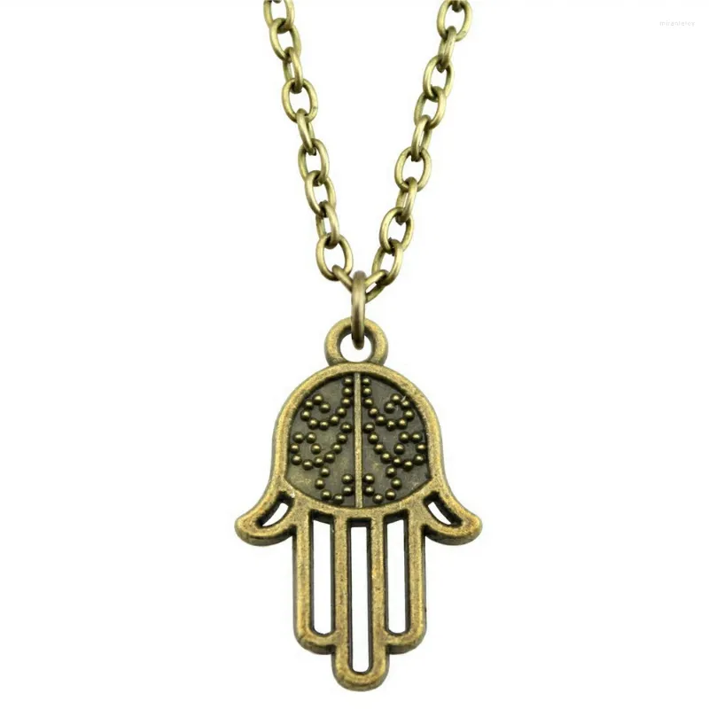 Colliers de pendentif 1pcs Hamsa Hand Chain pour hommes Accessoires Femmes Fournitures Bijoux Longueur en gros 43 5cm