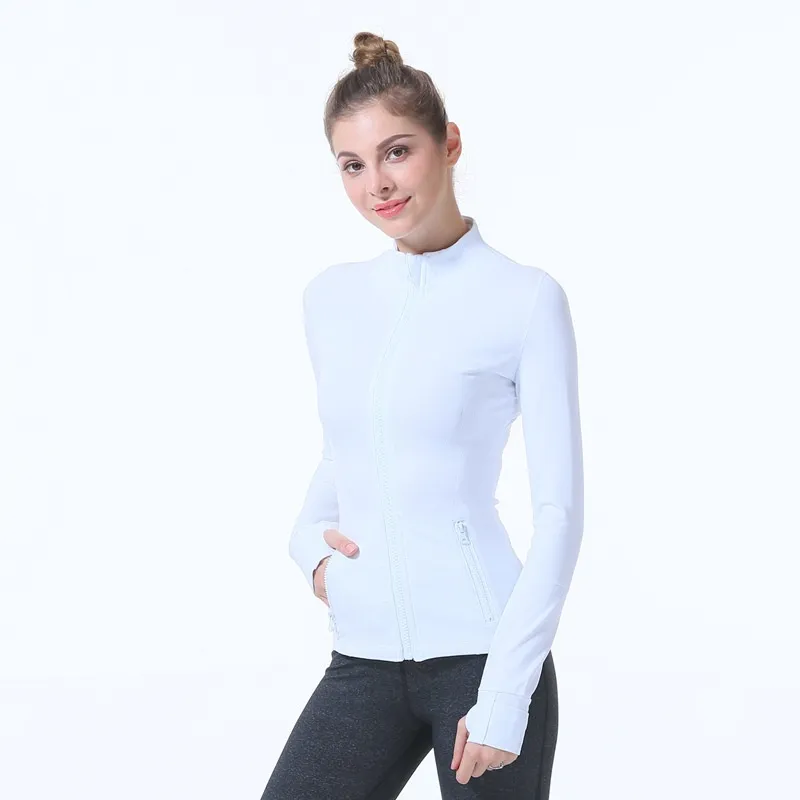 Breathable Womens Slim Fit Yoga Zip Up Jacket For Autumn Breathable Womens Slim Fit Yoga Zip Up Jacket For Autumn