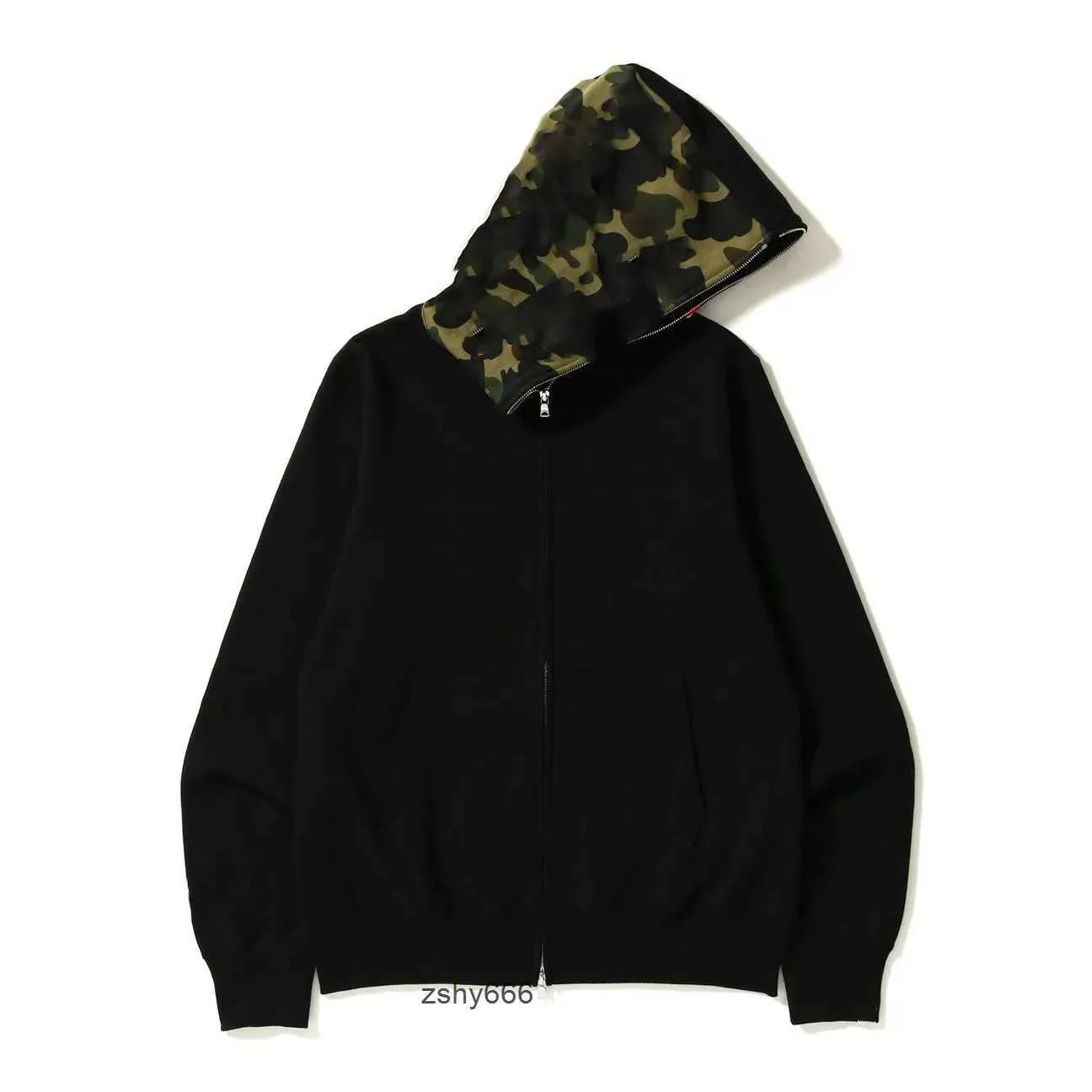 Designer Shark Full Zip Hoodie Crazy Face Jacket Big ABC Bape Felpa Camo Grid Hoody Men Women Zipper Sudadera Autumn Winter Jogger Sportwear Loose Hooded ape hoodiies