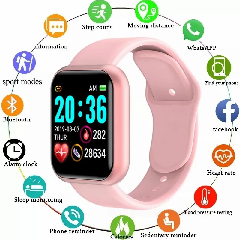 Bluetooth Smart Watch Waterproof Fitness Tracker With Heart Rate