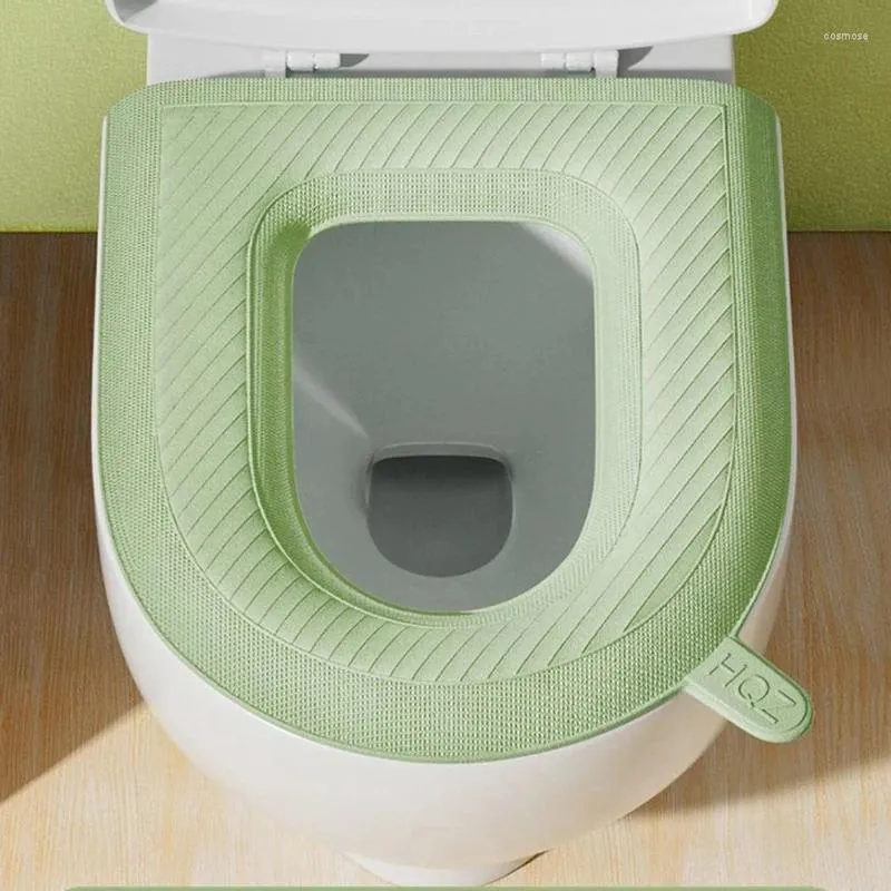 변기 시트 커버 3pcs 끈적 끈적한 매트 에바 방수 거품 덮개 두꺼운 가정용 반지 욕실 액세서리