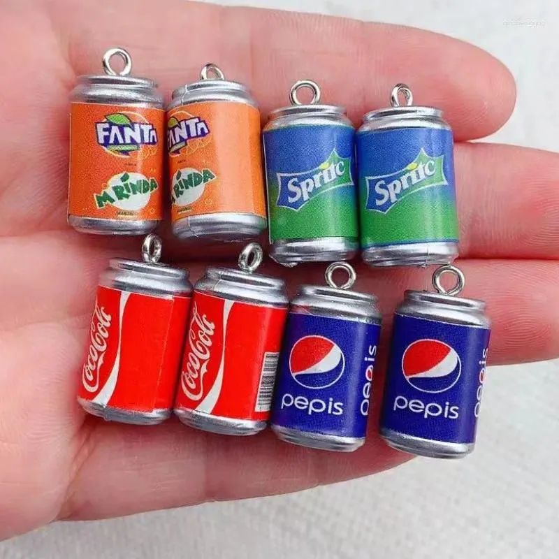 Charms 10pcs 3D Cola Getränk Flaschenharz Drop Anhänger Getränk