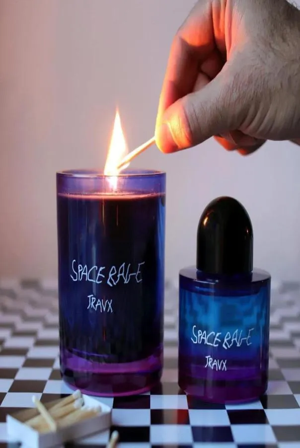 Space Rage Travx Perfume CANDLE 240G Bougie Solid Parfum EDP Spray for Men Women Perfumed Wax Long Cologne Lasting Good Smell Fast Ship4086933