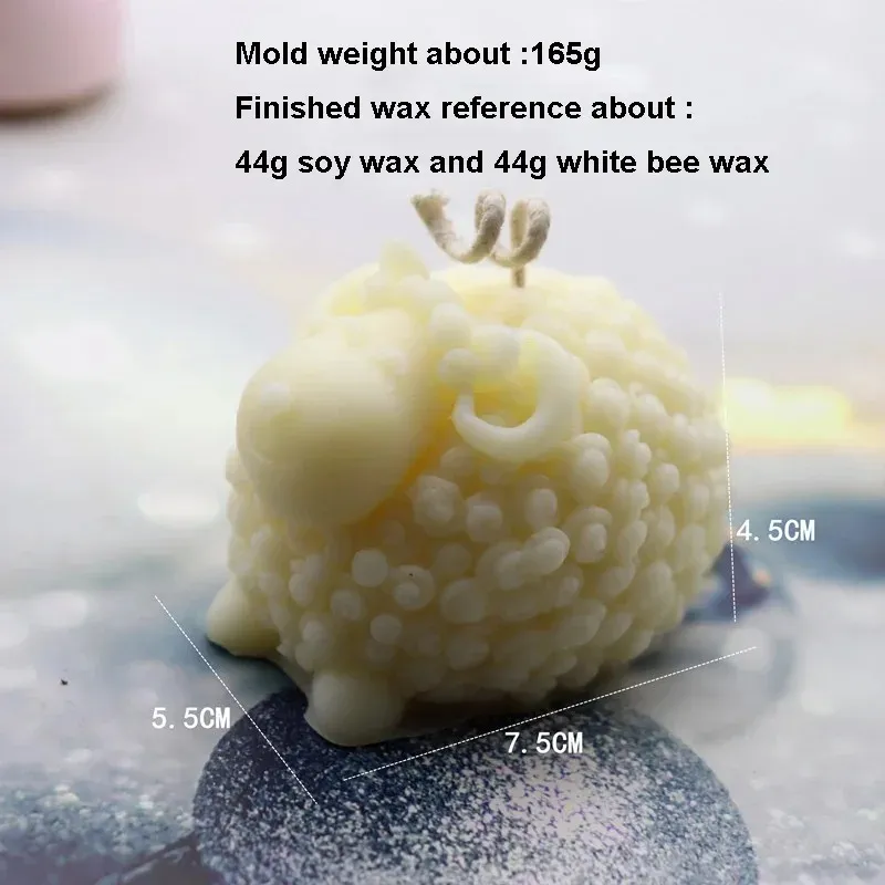 Roliga får silikonmaterial handgjorda ljus mögel diy 3d söt får mögel ljus gör leveranser mögel hem dekoration