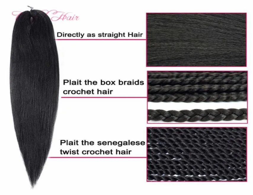 Easy Braid synthetic Hair For Braid PreStretched Ombre Crochet Braid Hair fashion new Extensions 24inch For Black Women8966868