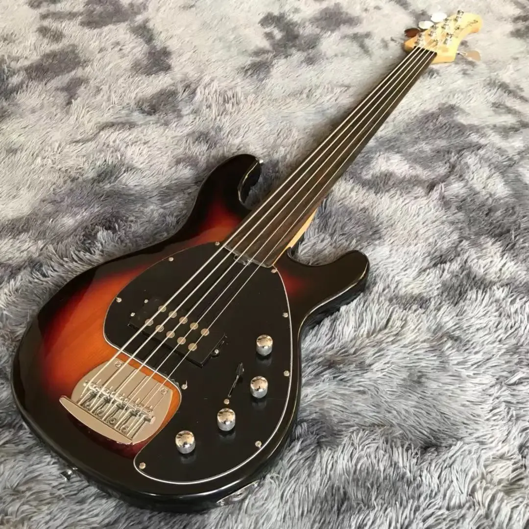 Kabels Custom MM Stingray 5 Strings 9V Active Pickup Sunburst Electric Bass Guitar