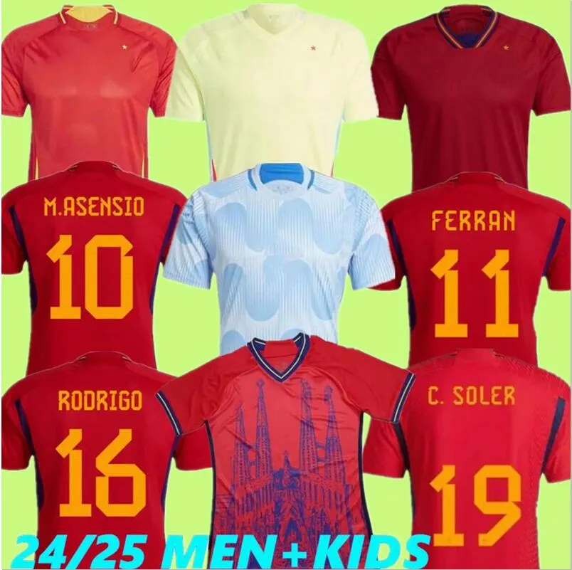 2024spanish jersey futebol camisa nacional uniforme 23 24 25 J. Hermoso Aitana Marinoa Sergio Esther Morata Jordi Alba Jersey Kit Futebol Men